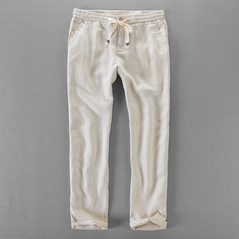 "Experience the perfect blend of comfort and style with our Men's Italy Linen Pants"