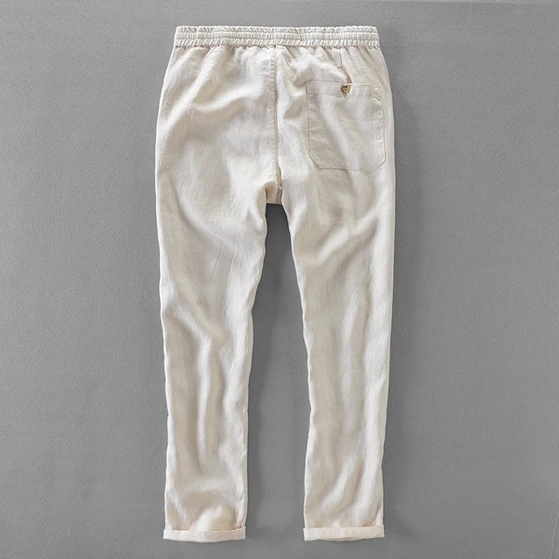 "Experience the perfect blend of comfort and style with our Men's Italy Linen Pants"