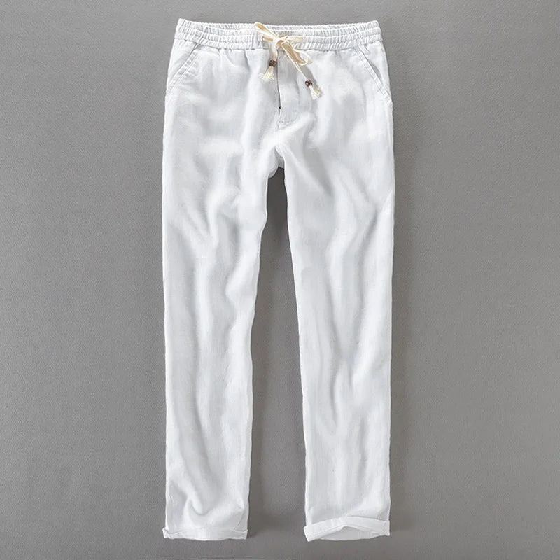 "Experience the perfect blend of comfort and style with our Men's Italy Linen Pants"