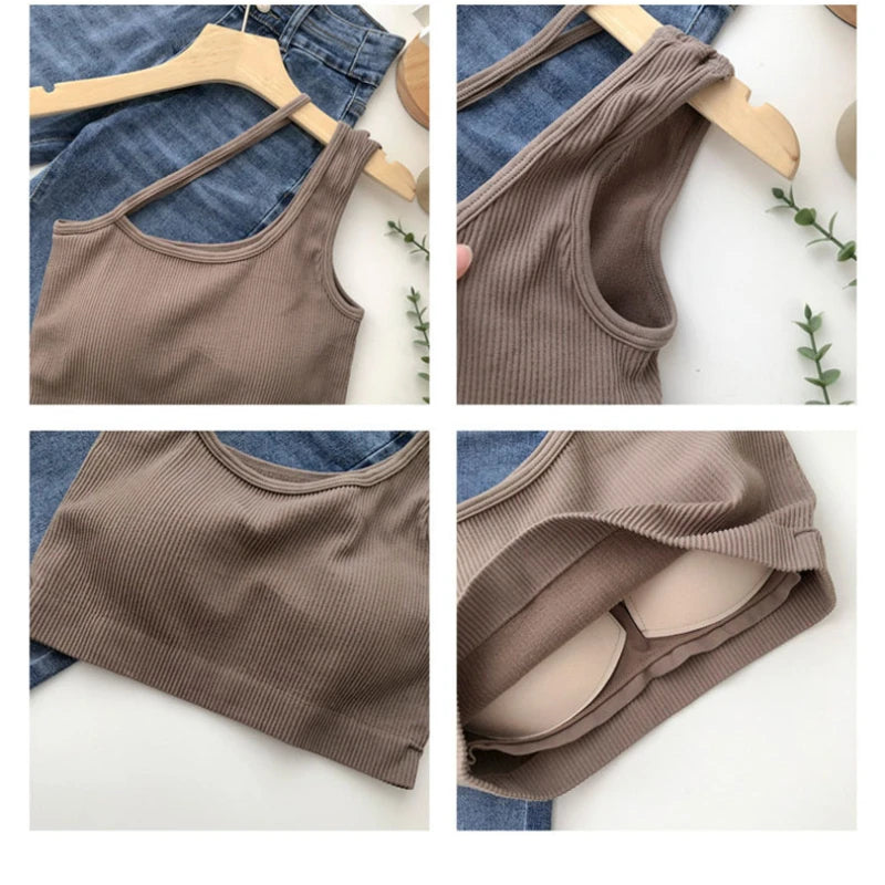 "Enhance your wardrobe with our Women's Sexy Oblique Shoulder Crop Top"