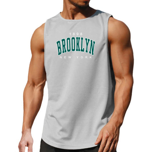 "Elevate your athletic wardrobe with our 1898 Brooklyn New York Printed Sports Tank Top"