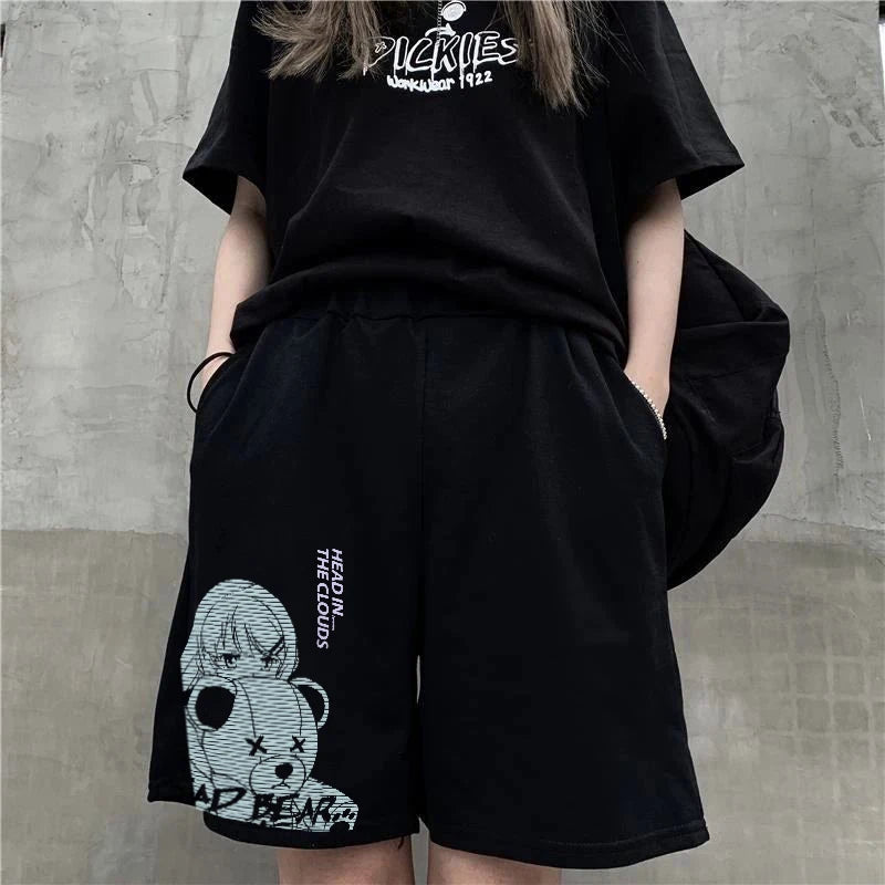 "Introducing our New Gothic Y2K Bear Print Shorts"