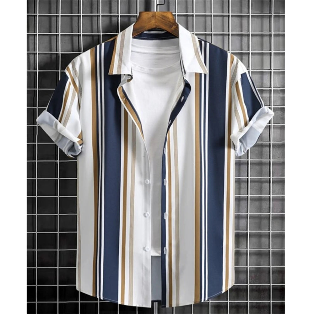 "Introducing our Striped Print Men's Shirt"