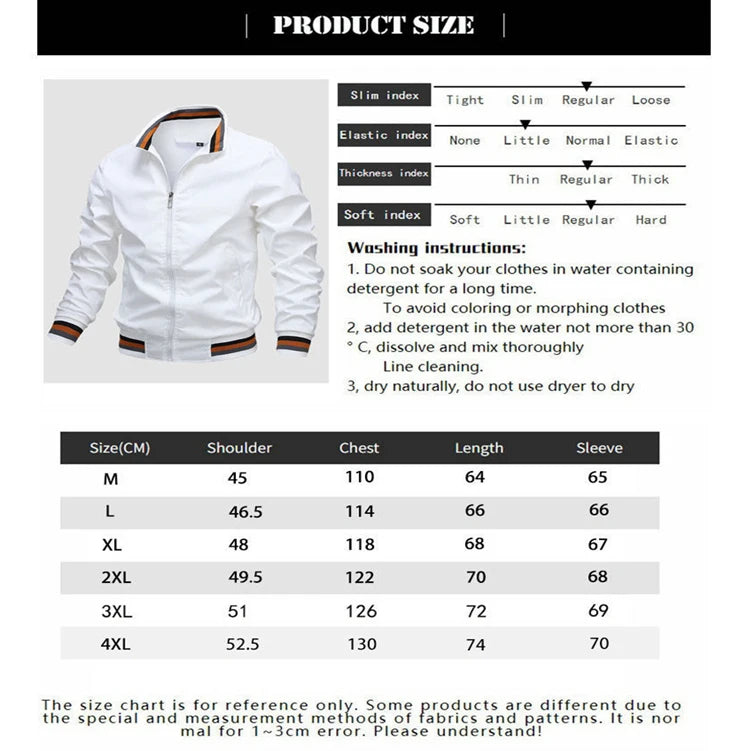 "Introducing our Autumn and Winter Men's Stand Collar Casual Zipper Jacket"