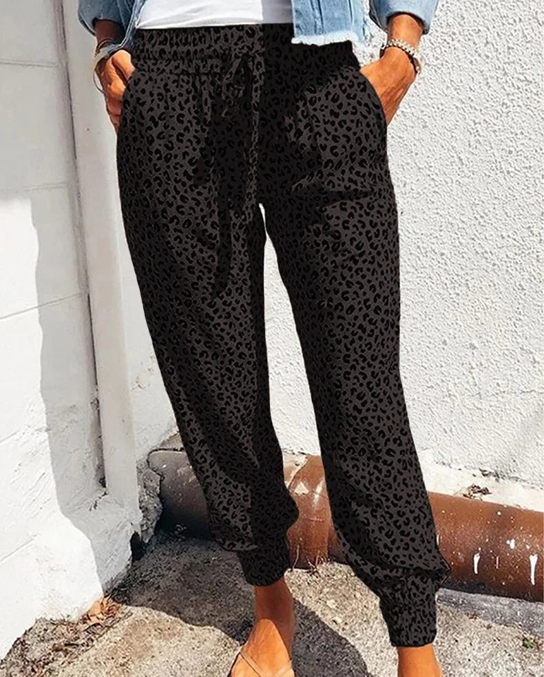 "Introducing our Summer Women's Loose Leopard Print Leggings"