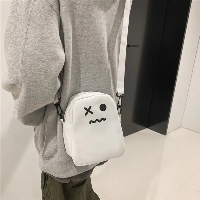 "Cute Ghost Canvas Shoulder Bag for Women"