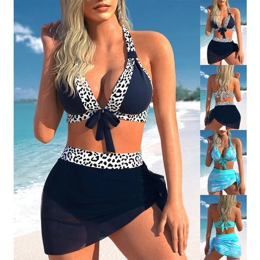 "Discover the ultimate in beach fashion with our New Dress Bikini Sexy Beach Swimwear Set"