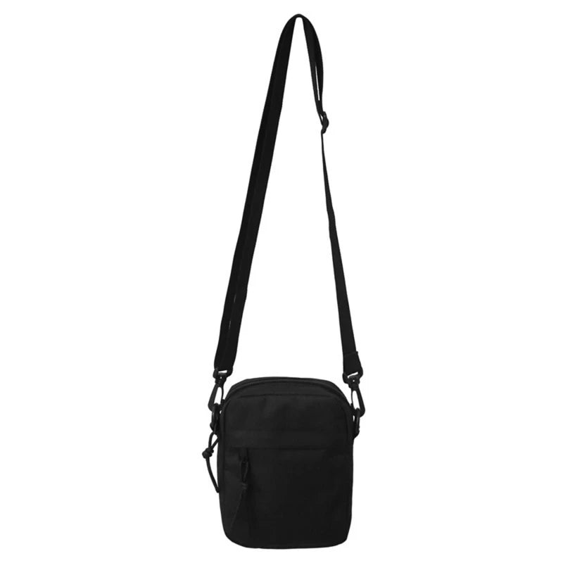 Men's Casual Canvas Messenger Sling Bag - Compact Crossbody Shoulder Pouch with Zipper