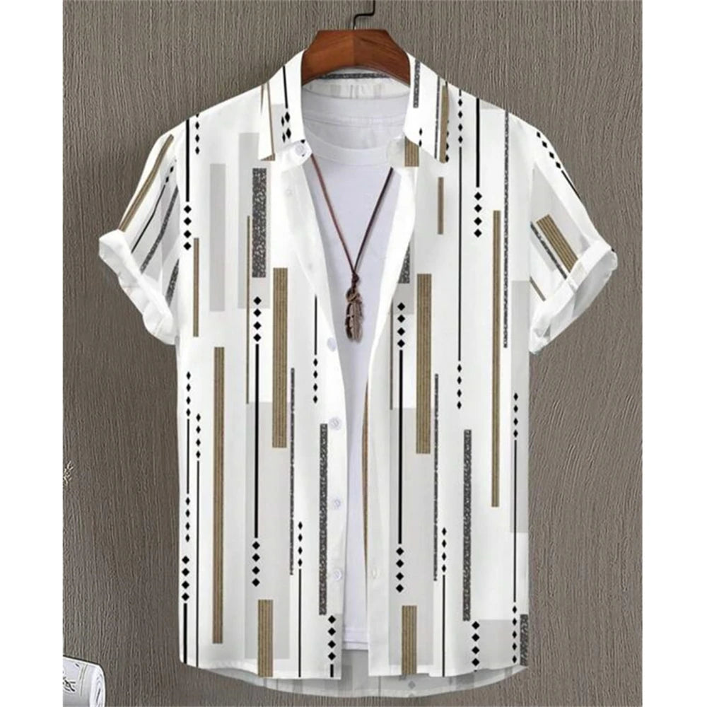 "Introducing our Striped Print Men's Shirt"