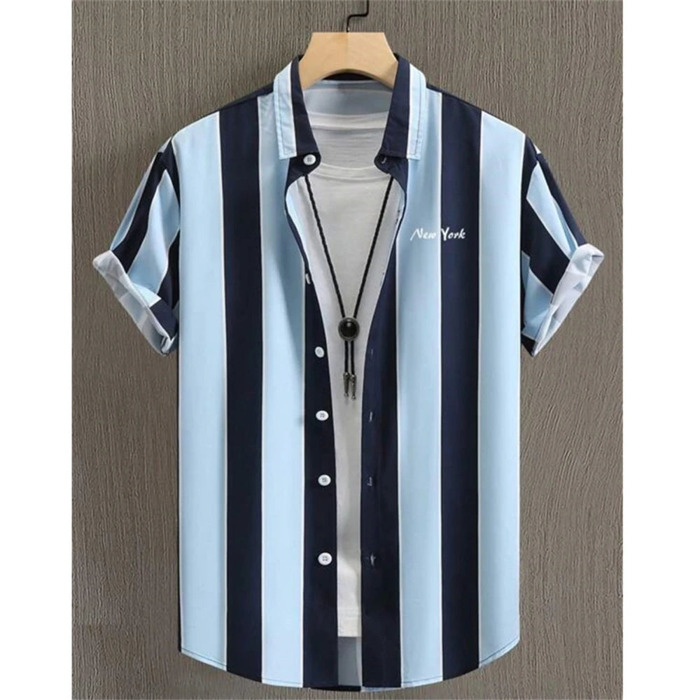 "Introducing our Striped Print Men's Shirt"