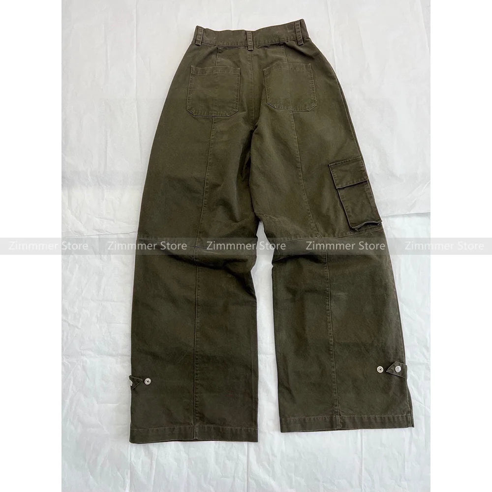 High-Quality Heavy Layers Multi-Pocket Design Casual Work Pants for Women"