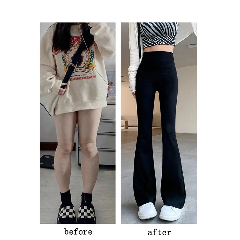 "Introducing our Women's Slim High Waist Flare Pants"