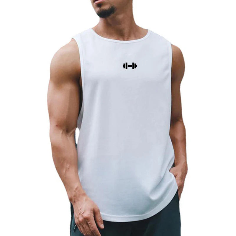 "Introducing our Summer Men's Tank Top, designed for gym fitness and training"