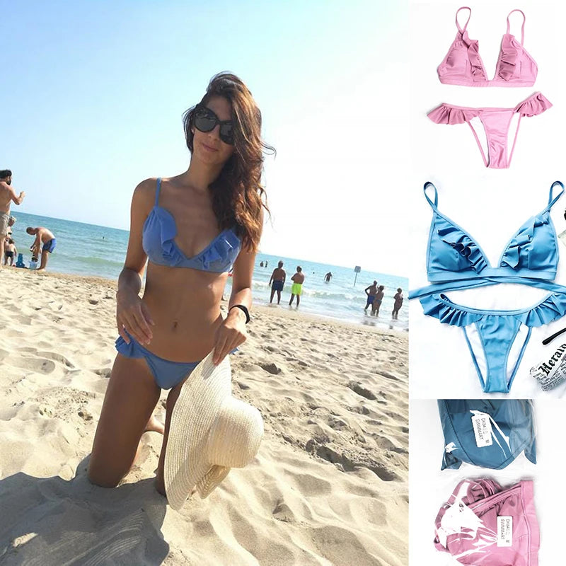 "Make a bold statement with our Women's Extreme Sexy Micro Bikini 2-Piece Beach Swimsuit"