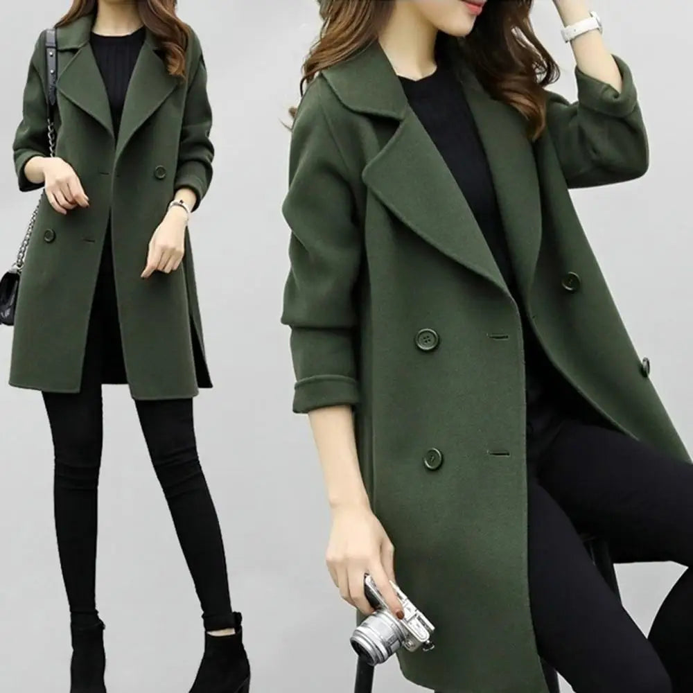 "Introducing our Autumn and Winter Women's Woolen Coat"