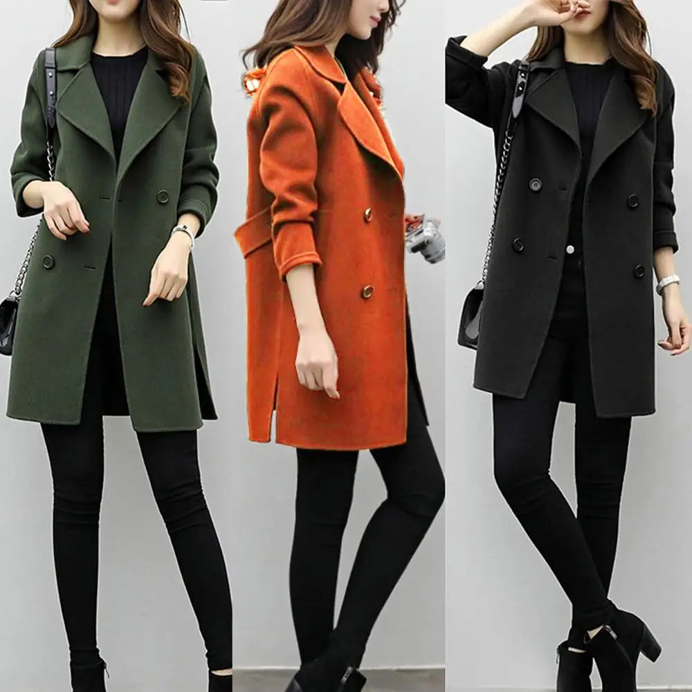 "Introducing our Autumn and Winter Women's Woolen Coat"