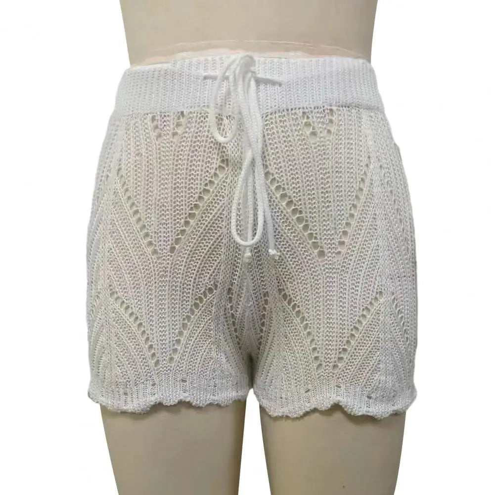 "Introducing our Elegant Lace Beach Shorts for Women"