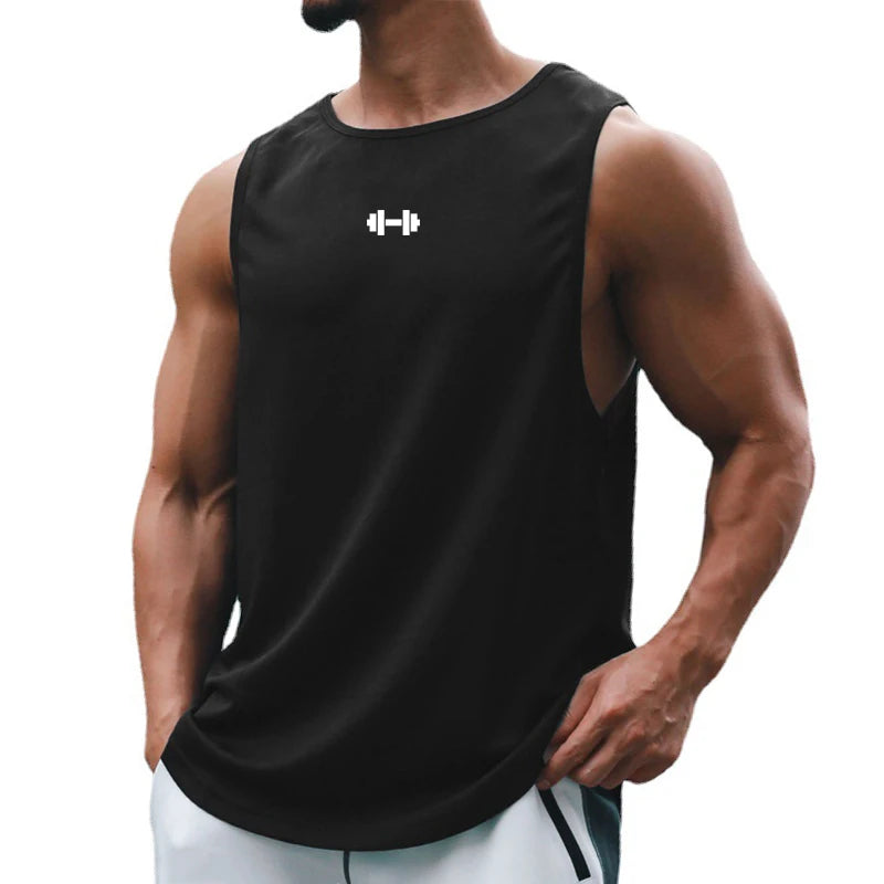 "Introducing our Summer Men's Tank Top, designed for gym fitness and training"