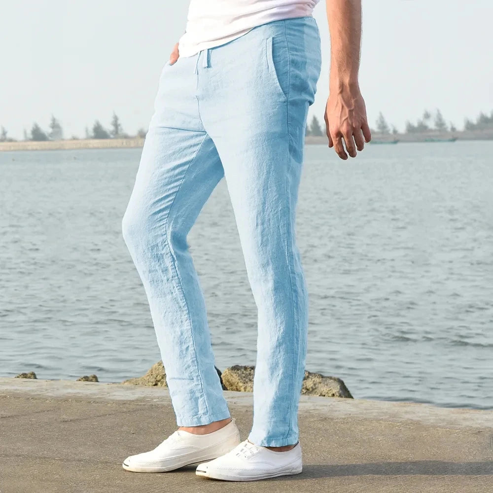 "Introducing our 2023 Men's Cotton Linen Pants"