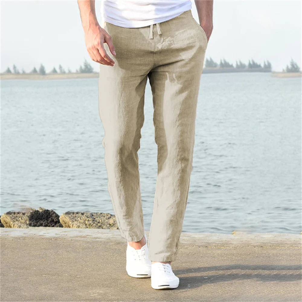 "Introducing our 2023 Men's Cotton Linen Pants"