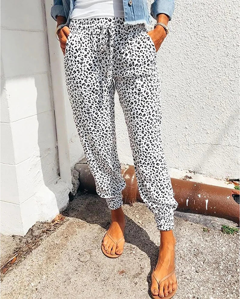 "Introducing our Summer Women's Loose Leopard Print Leggings"