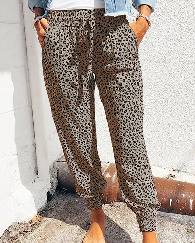 "Introducing our Summer Women's Loose Leopard Print Leggings"