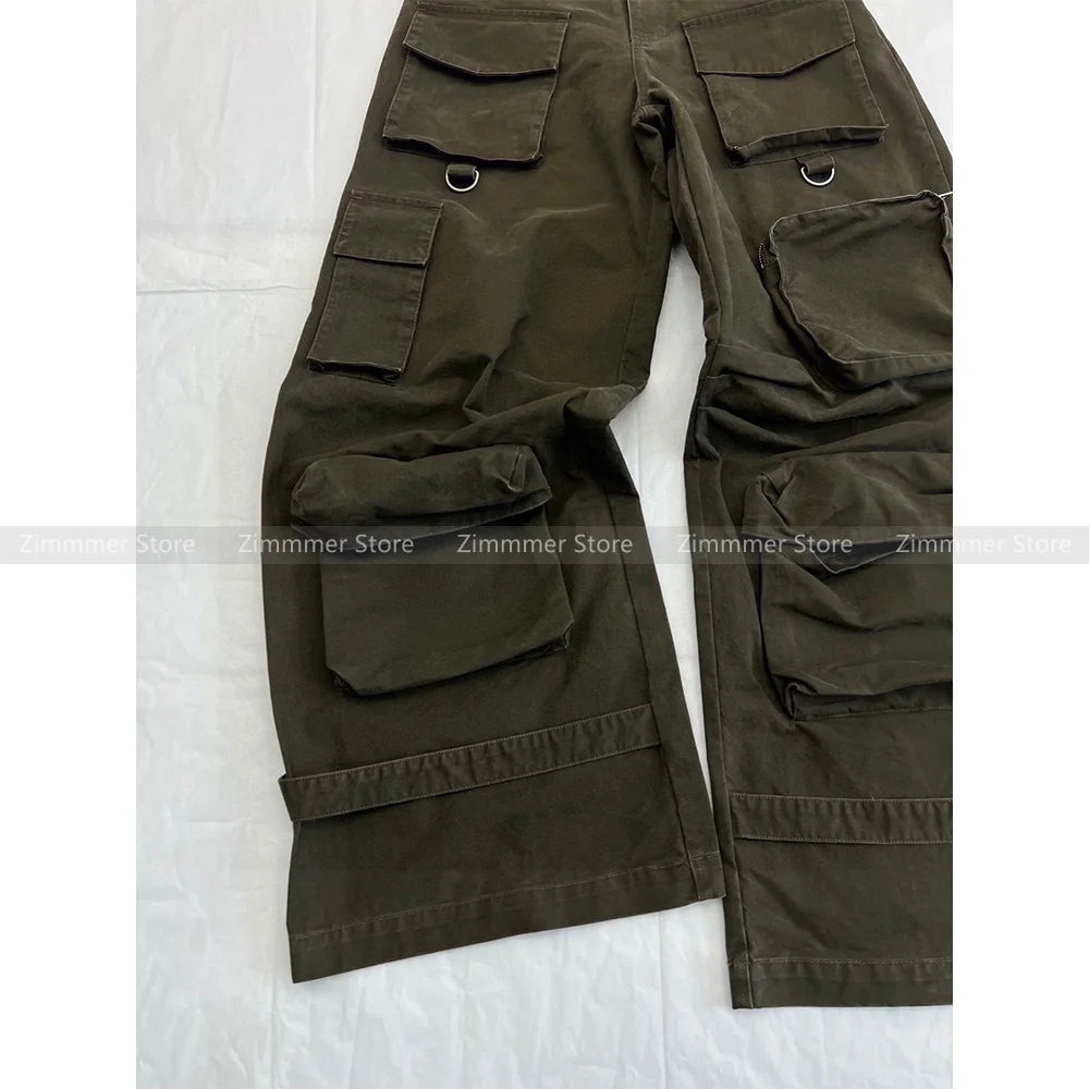 High-Quality Heavy Layers Multi-Pocket Design Casual Work Pants for Women"