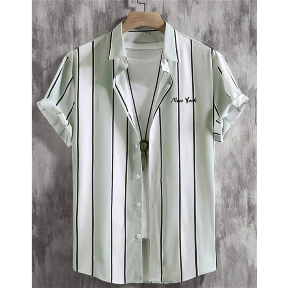 "Introducing our Striped Print Men's Shirt"