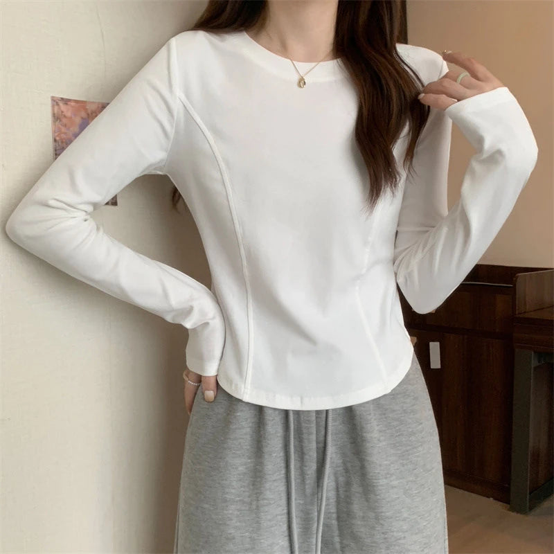 "Stay chic and cozy with our Women's Long Sleeve Winter T-Shirt"