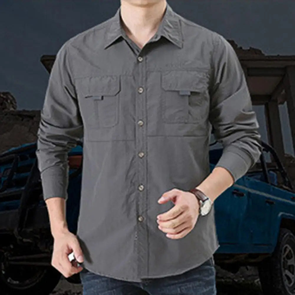 "Gear up for your outdoor adventures with our Men's Outdoor Tactical Shirt"