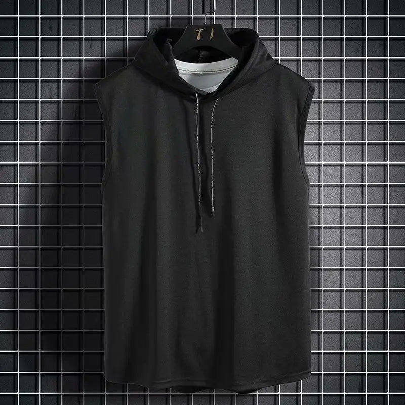 "Introducing our Men's Hooded Sleeveless Shirt"