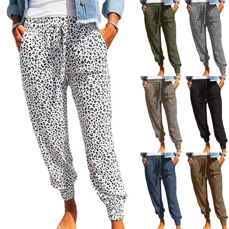 "Introducing our Summer Women's Loose Leopard Print Leggings"