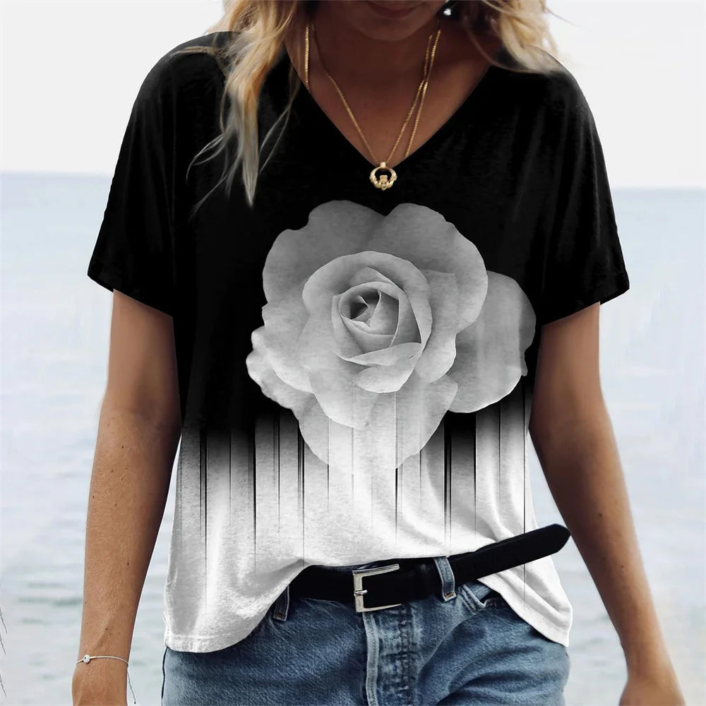 "Introducing our Women's Summer Gradient Graphic T-Shirts"