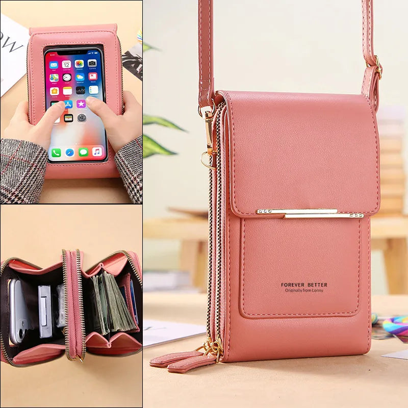 "Introducing our Chic Leather Crossbody Bag for Women"