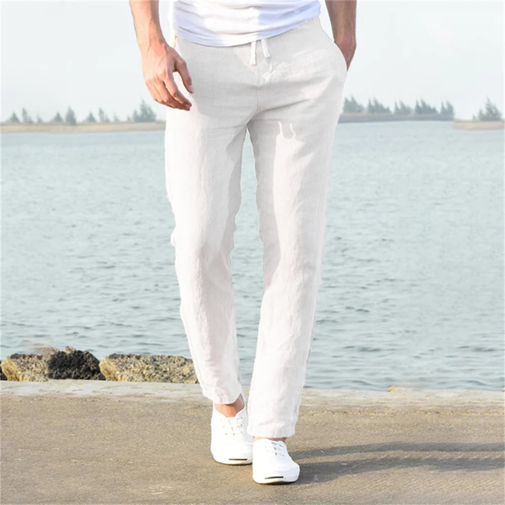 "Introducing our 2023 Men's Cotton Linen Pants"