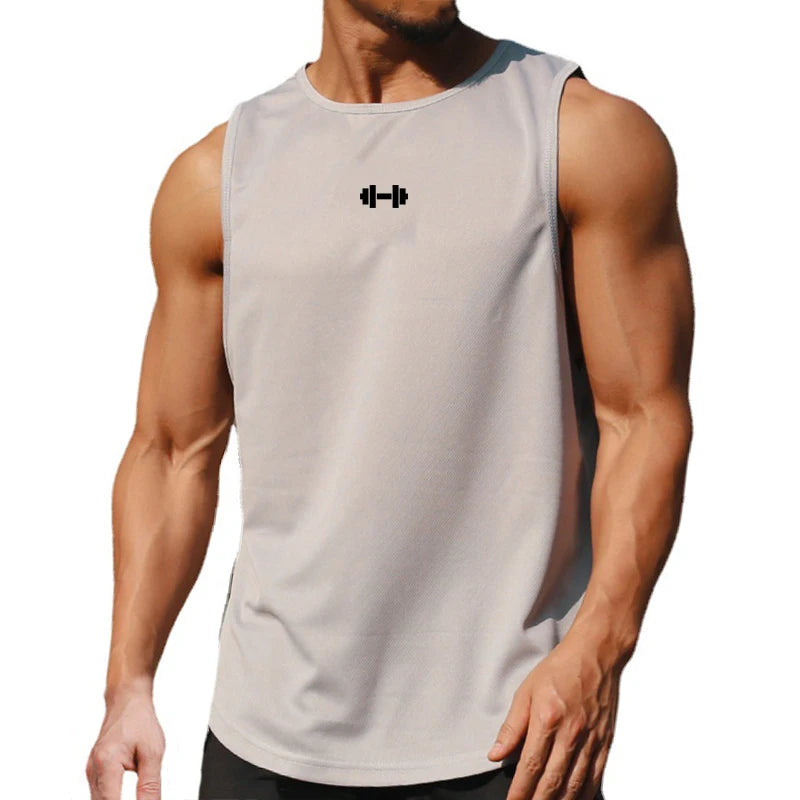 "Introducing our Summer Men's Tank Top, designed for gym fitness and training"