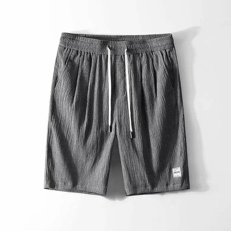 Men's Lace Silk Sports Shorts: Thin, Loose, Straight-Leg Cropped Pants