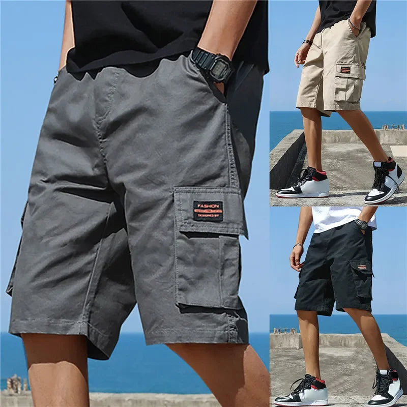 "Stay on-trend this summer with our Men's Trendy Cargo Shorts"