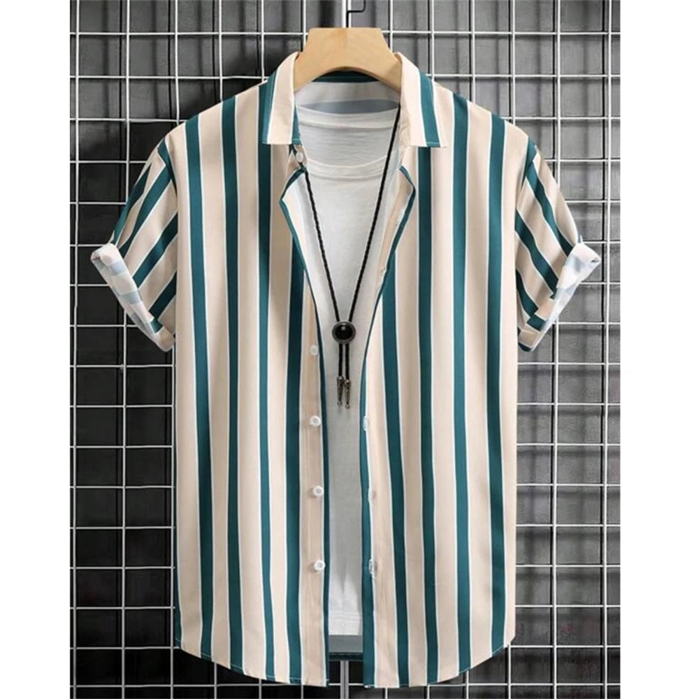 "Introducing our Striped Print Men's Shirt"