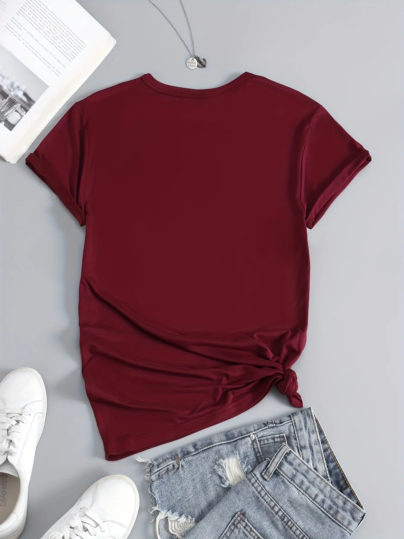 "Step up your active wear game with our Women's California Letter Printed Casual Round Neck T-Shirt"