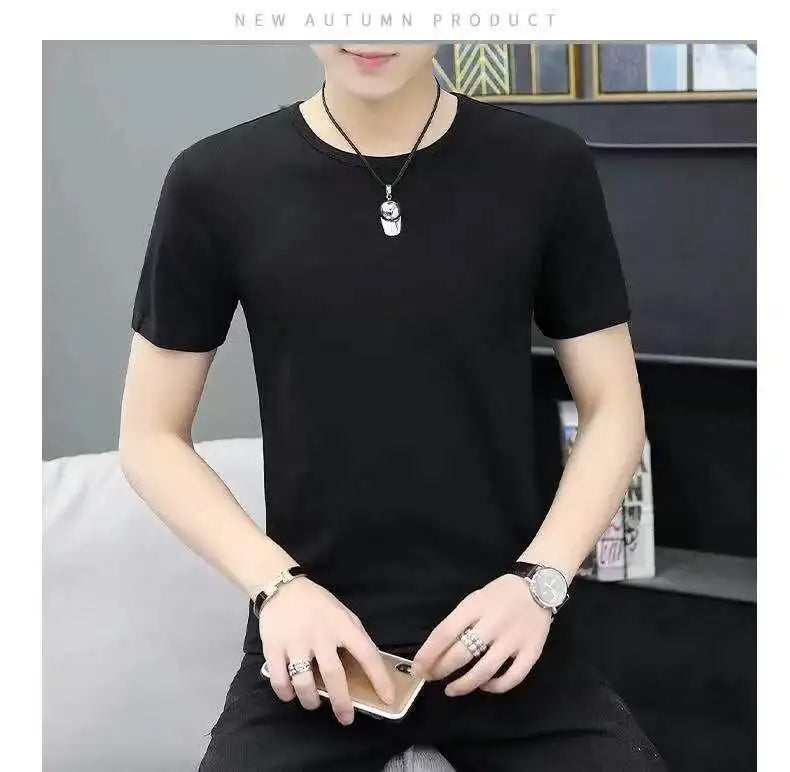 "Stay cool and comfortable this summer with our Men's Ice Silk T-Shirt"