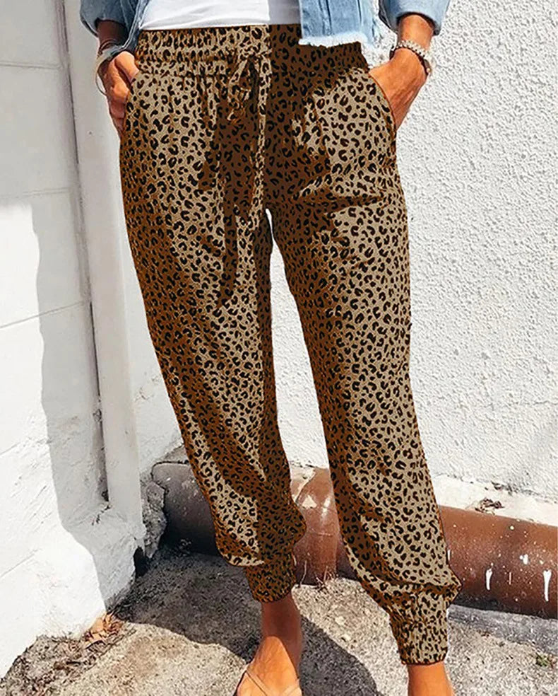 "Introducing our Summer Women's Loose Leopard Print Leggings"